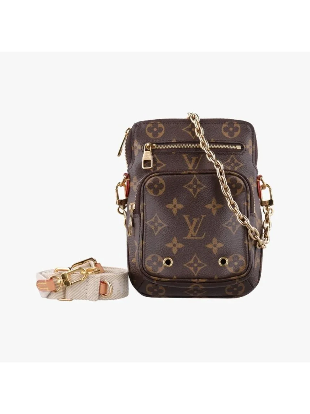 Louis Vuitton Utility Monogram Brown Canvas Shoulder Bag